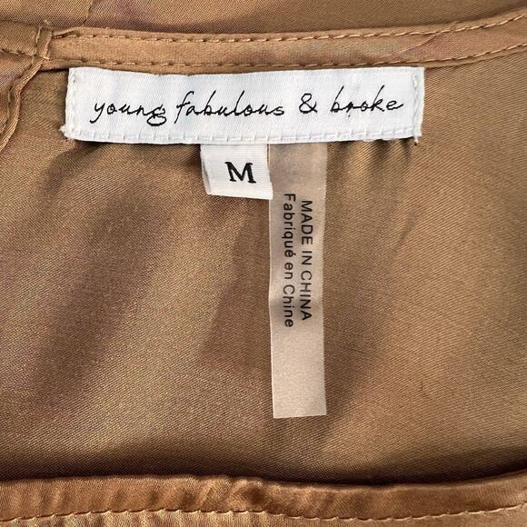 Young Fabulous & Broke Rosie Button Back Blouse In Burnt Sienna Workwear Med‎ - Picture 5 of 8